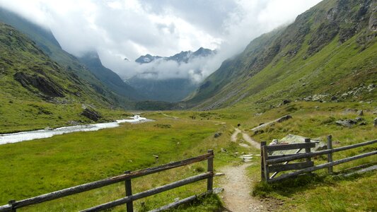 Mountains alpine upper valley photo