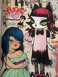 Street art barcelona color