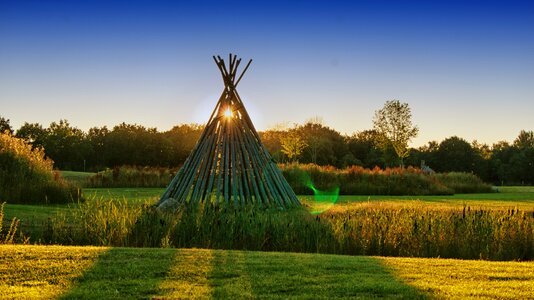 Landscape sunset lighting