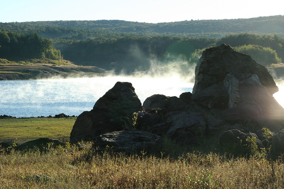 Nature lake mist