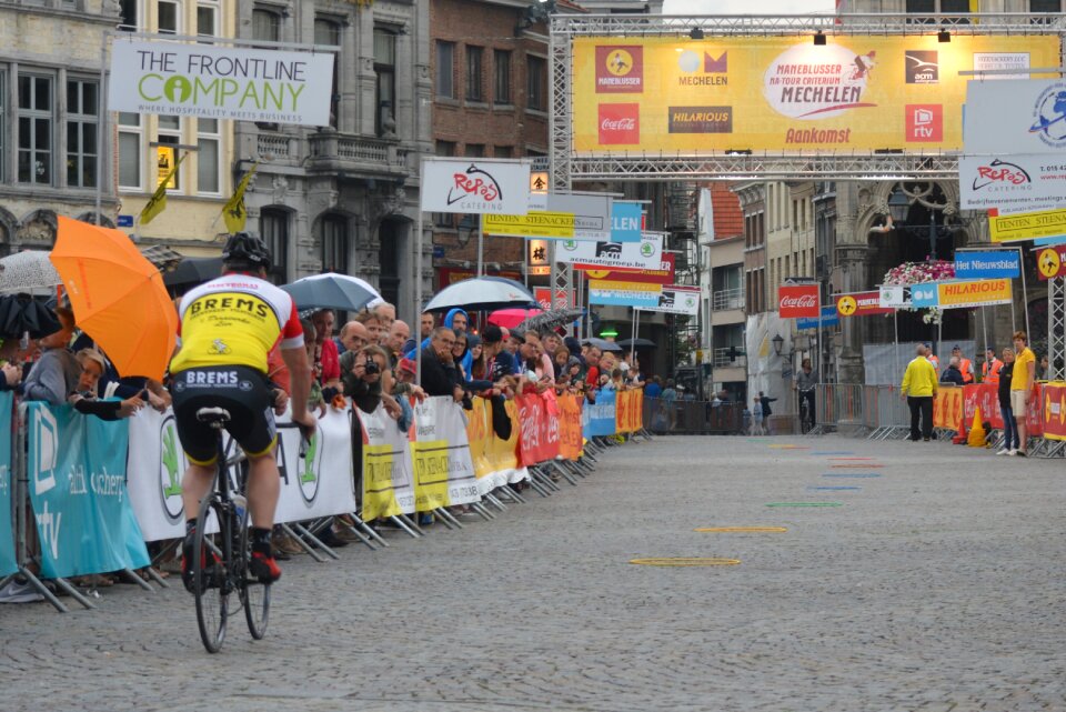 Professional road bicycle racer people trail
