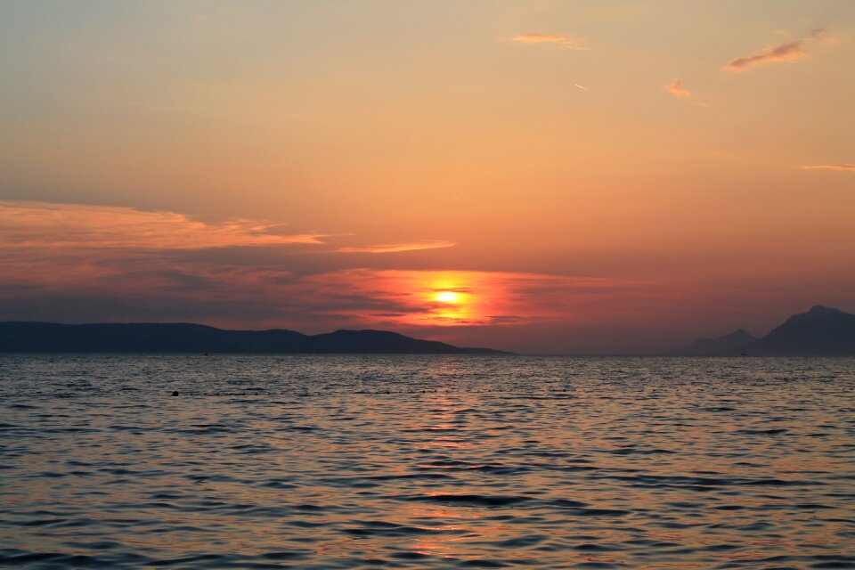 Sea evening sky night sky