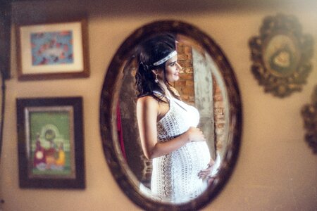 Vintage pregnant vintage retro