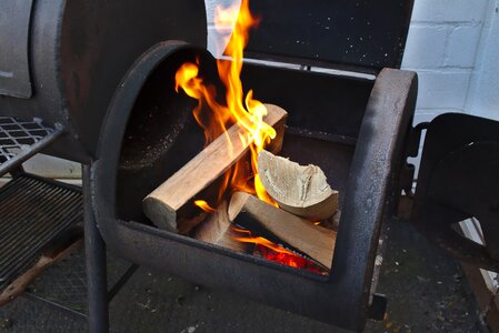 Flame wood beer garden photo