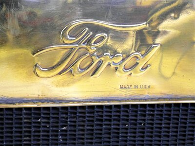 Automotive logo radiator ford t retro photo