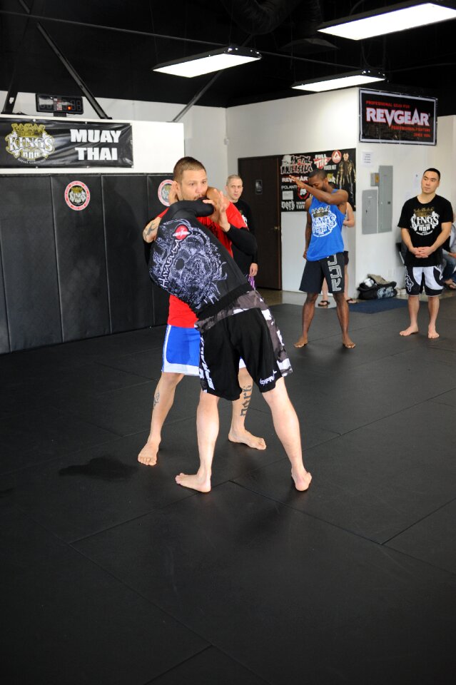 Grappling kickboxing combat