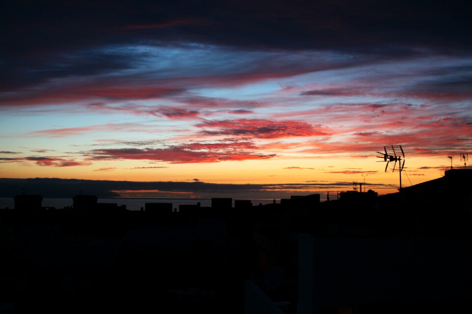 Clouds afterglow mood