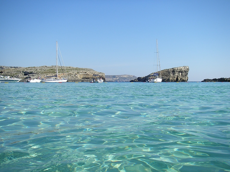 Blue water island