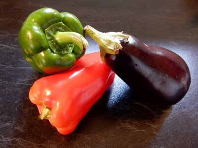 Green aubergine egg plant photo