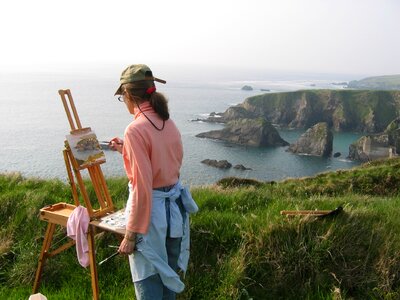 Ireland cliff painter