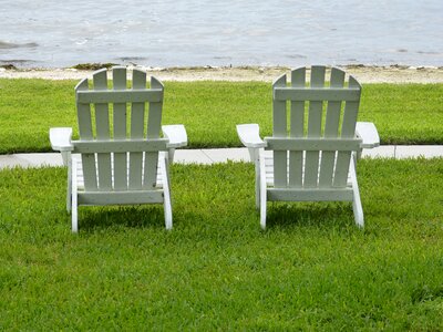 Wooden chairs florida summer photo