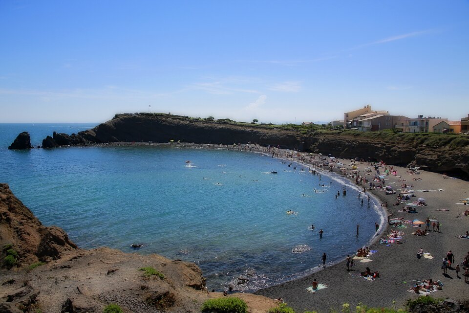 Sandy beach summer horizon photo