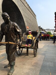 Yangzhou old town people carting