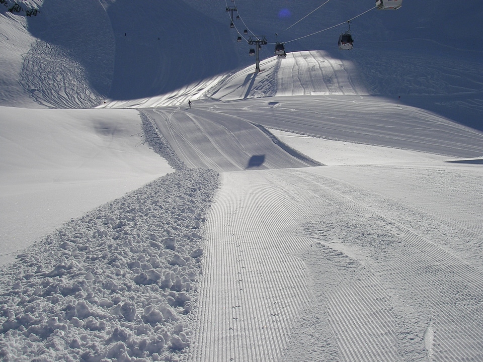 Piste downhill winter sports photo