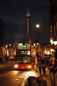 London bus night photo