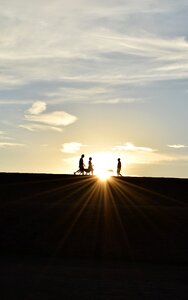 People walking silhouette