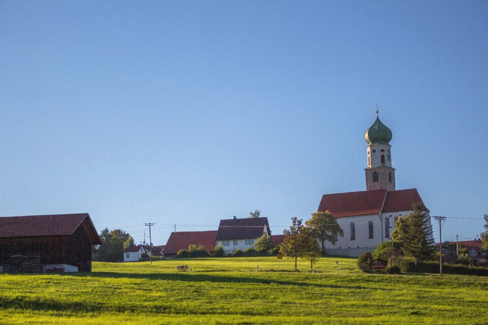 Blue small town germany