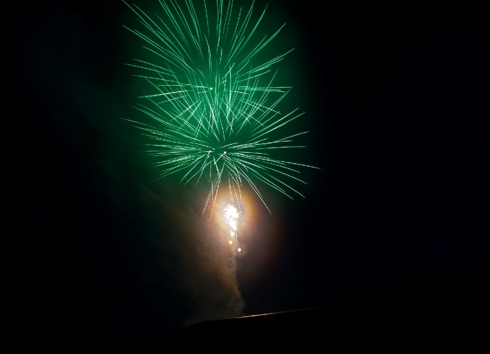 Shower of sparks colorful fireworks rocket