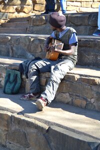 Street musician guitarist photo
