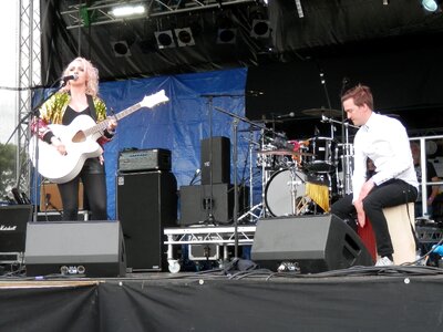 Acoustic guitarist performance