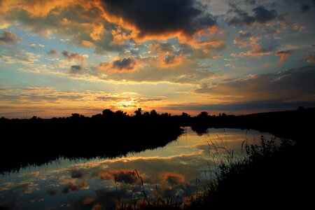 Sky evening river photo