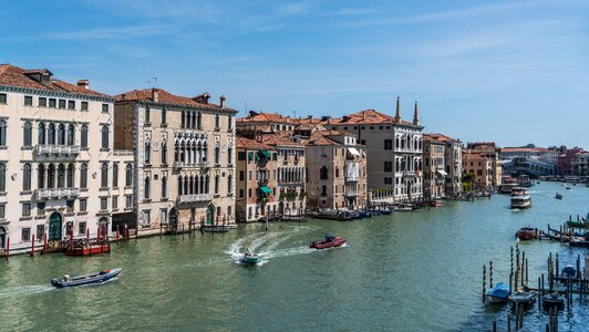Travel grand canal boats water