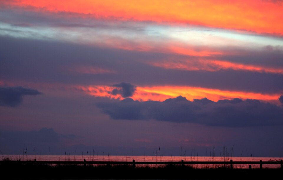 Beach water sky photo