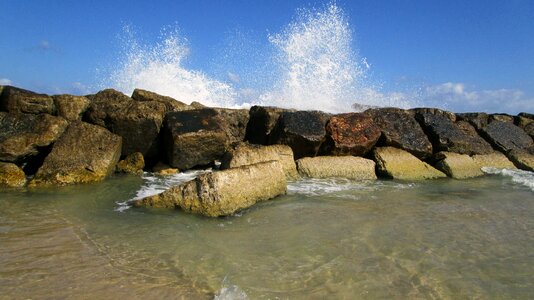 Seascape stones beach photo