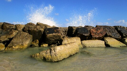 Seascape stones beach photo