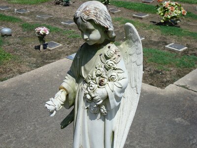 Headstone monument sad photo