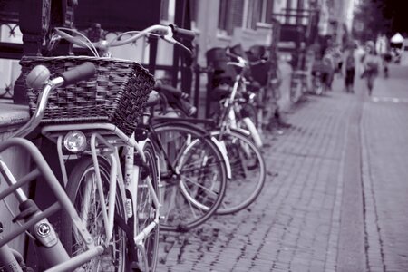 Wicker basket bike basket city