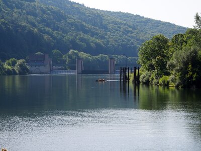 Neckar summer canoeing photo