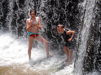 Children play swimsuit photo