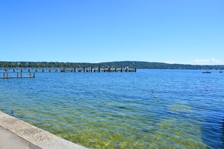 Summer water of starnberger lake bavaria