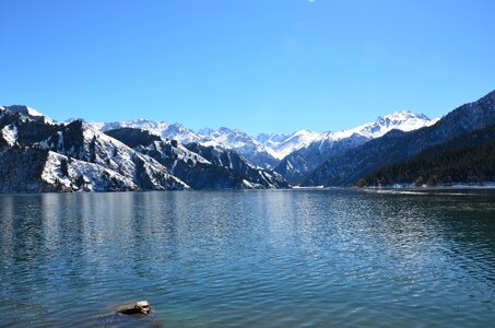 In xinjiang tianshan tianchi