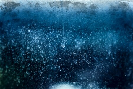 Water glass blue