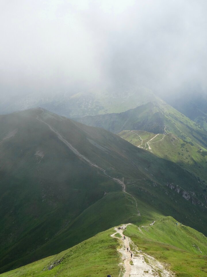 Hiking trails the high tatras landscape