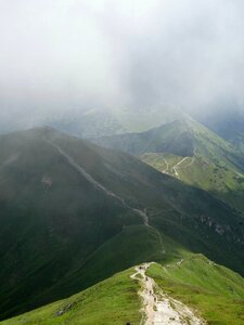 Hiking trails the high tatras landscape