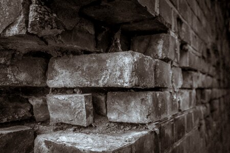 Brick trist sepia photo