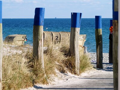 Beach chair sand vacations photo