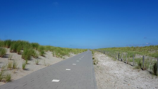 Bike path landscape path