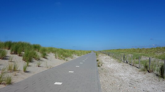 Bike path landscape path photo