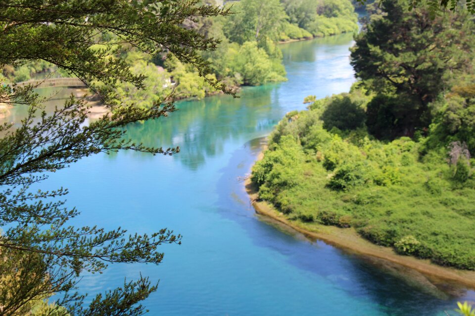 River landscape green