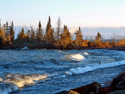 Minnesota sunset waves