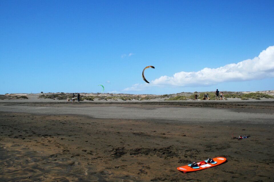 Kitesurfing water sports canary islands