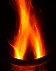 Burn fireplace oven photo