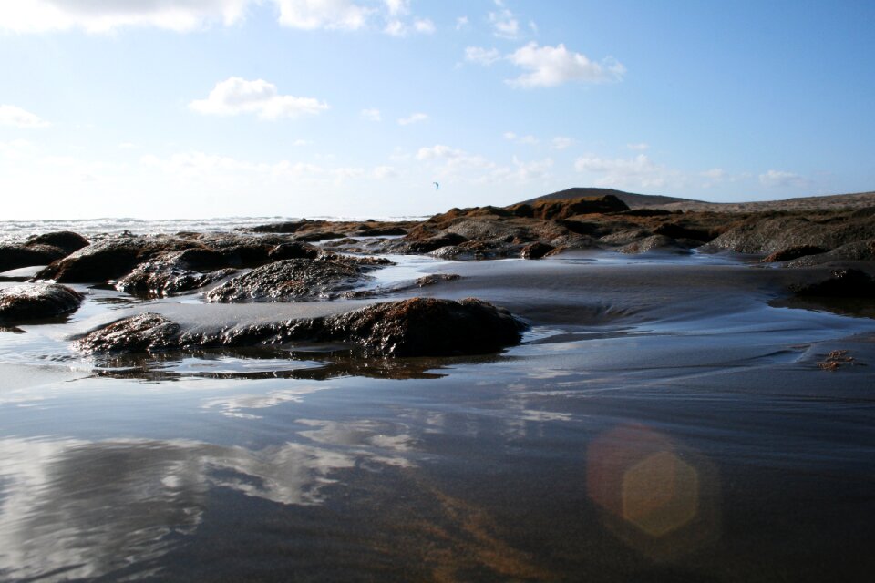 Coast sand beach canary islands