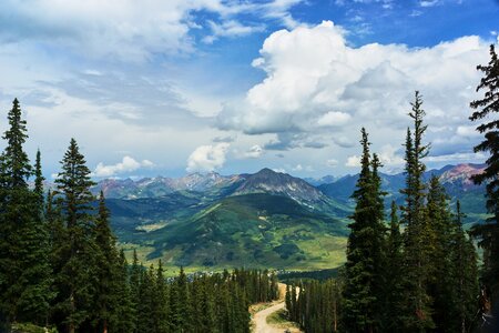 Mountain landscape sky vista photo