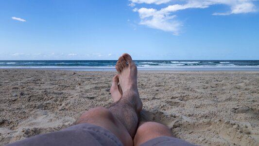 Beach sandy beach sea photo