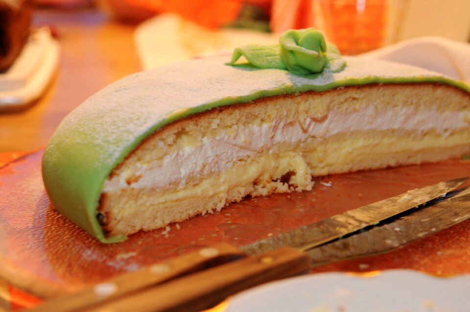 Dessert marzipan vanilla